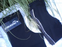 Art. 4: Pescadora combinada con vivos cintura tela "Dibukeno" en negro, marino, melange, gris (Talles 1 a 5) 